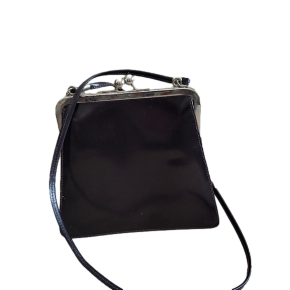 Small Brown Polished Leather Mini Bag